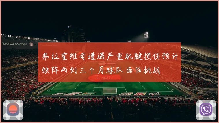 弗拉霍维奇遭遇严重肌腱损伤预计缺阵两到三个月球队面临挑战